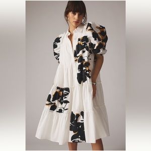 Forever that girl puff-sleeve shirt dress